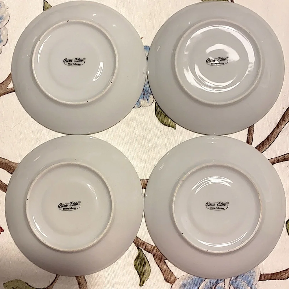 Casa Elite Mini Cups and Saucers With Gold Rims